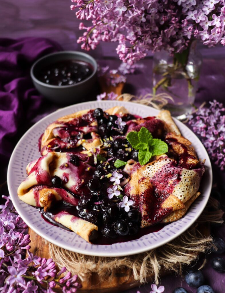 Maple Blueberry Crêpes