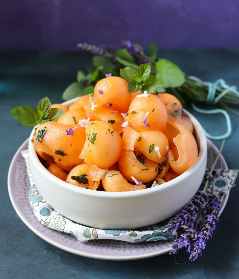 Melon Lavender Mint Salad