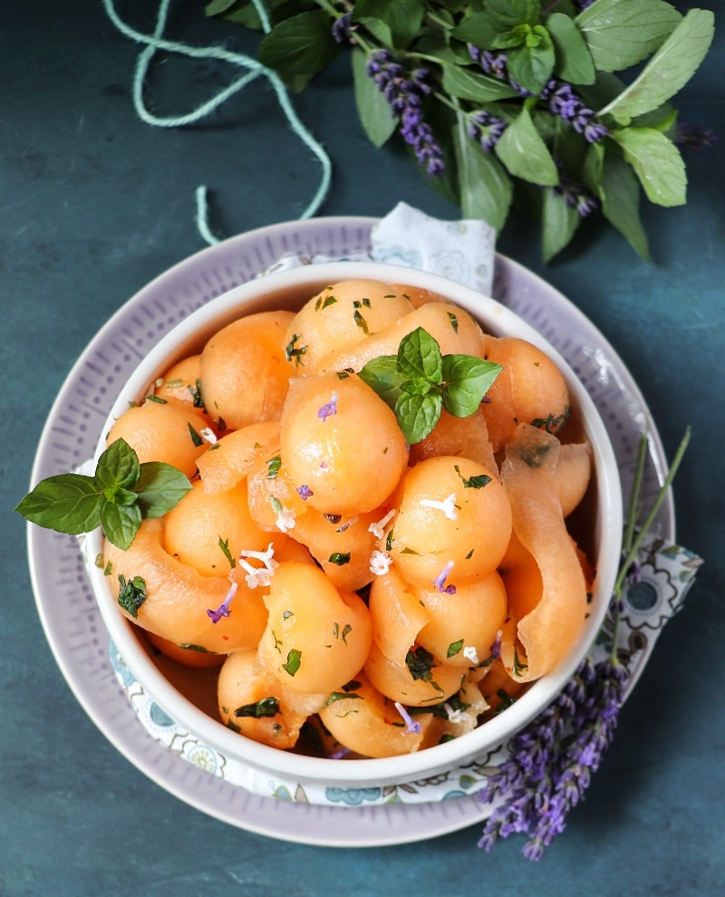 Melon Lavender Mint Salad