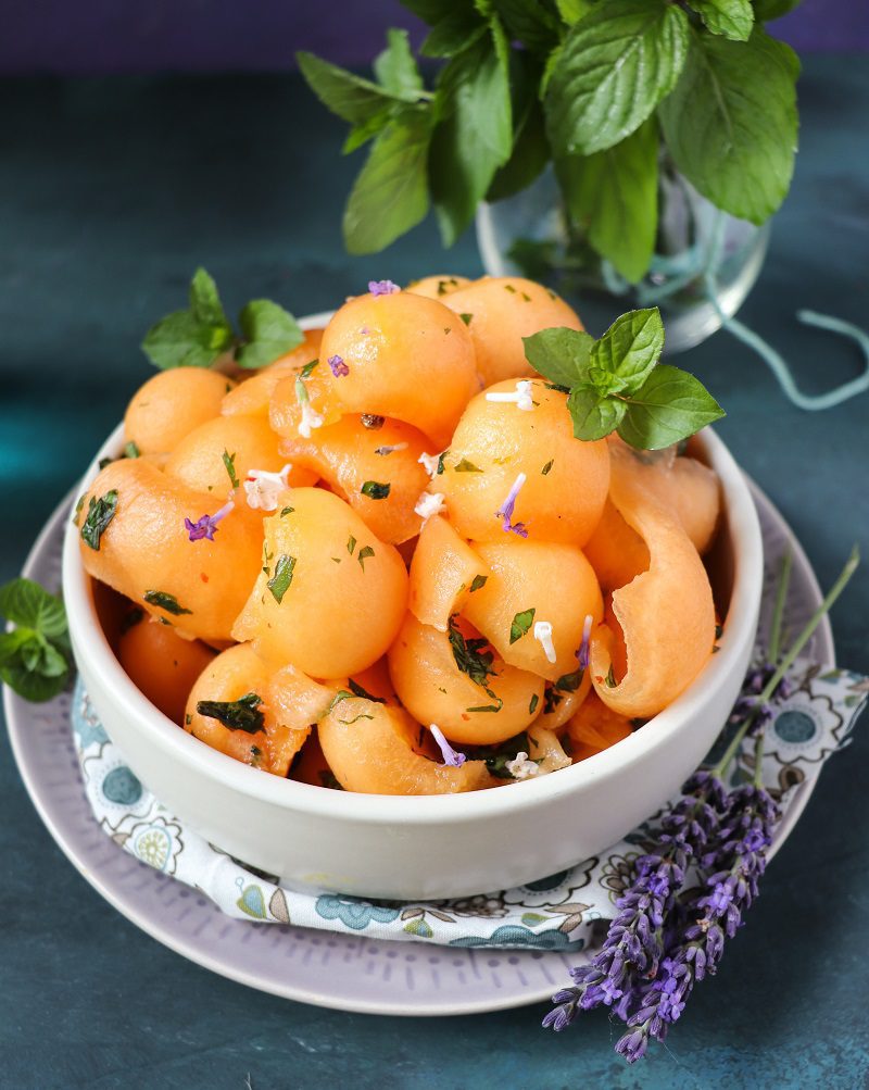 Melon Lavender Mint Salad