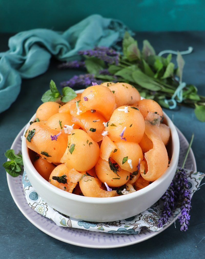 Melon Lavender Mint Salad