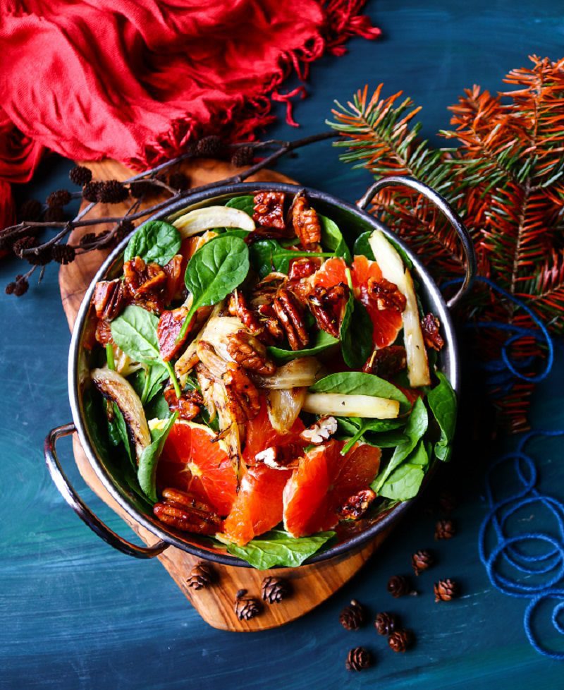 Orange Fennel Pecan Salad