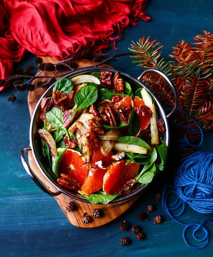 Orange Fennel Pecan Salad