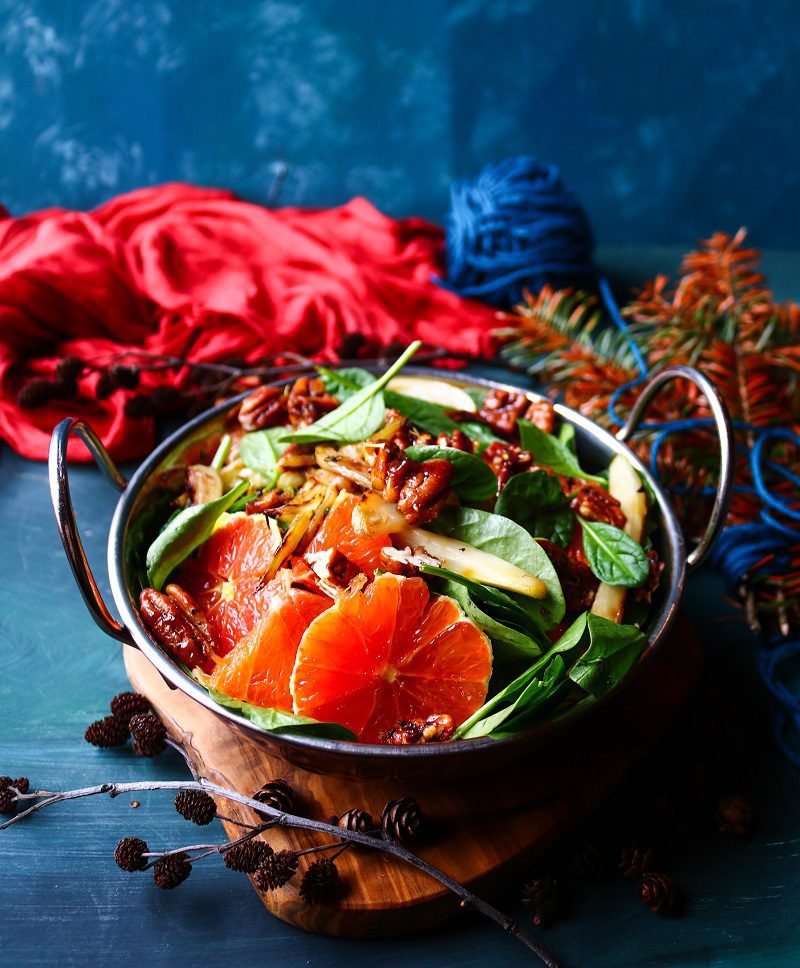 Orange Fennel Pecan Salad