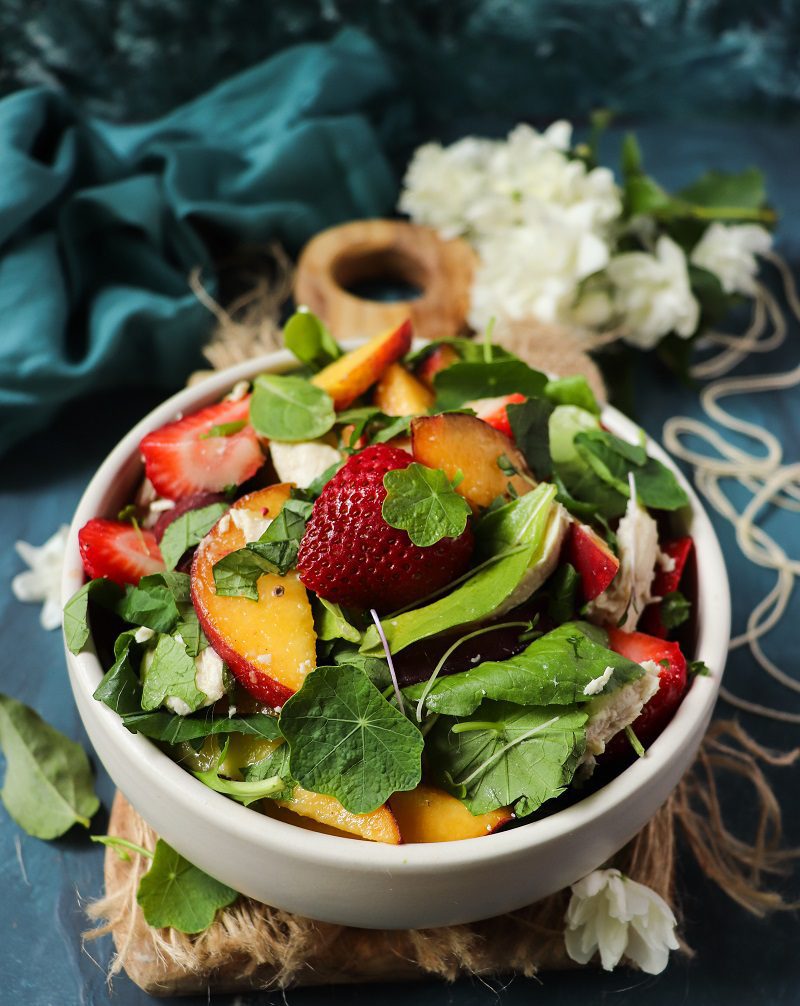 Peach Strawberry Salad