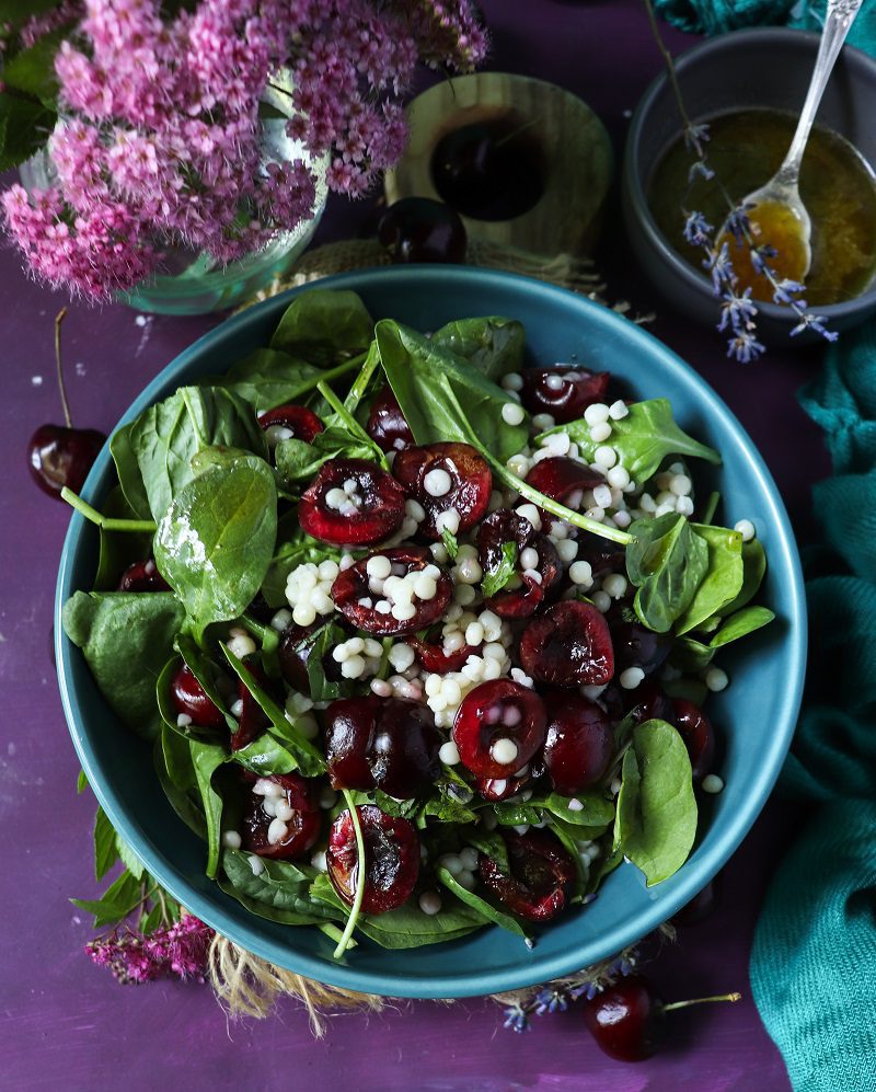 Pearl Couscous Cherry Salad