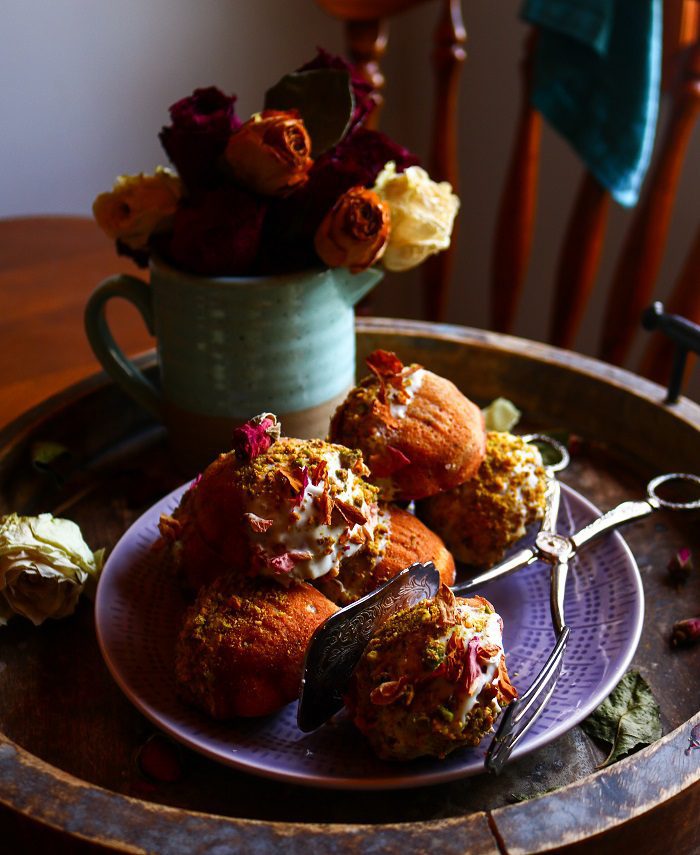 Pistachio Rose Madeleines