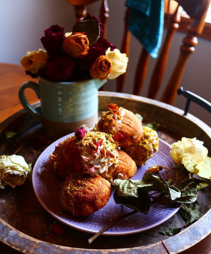 Pistachio Rose Madeleines