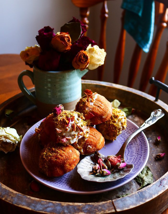 Pistachio Rose Madeleines