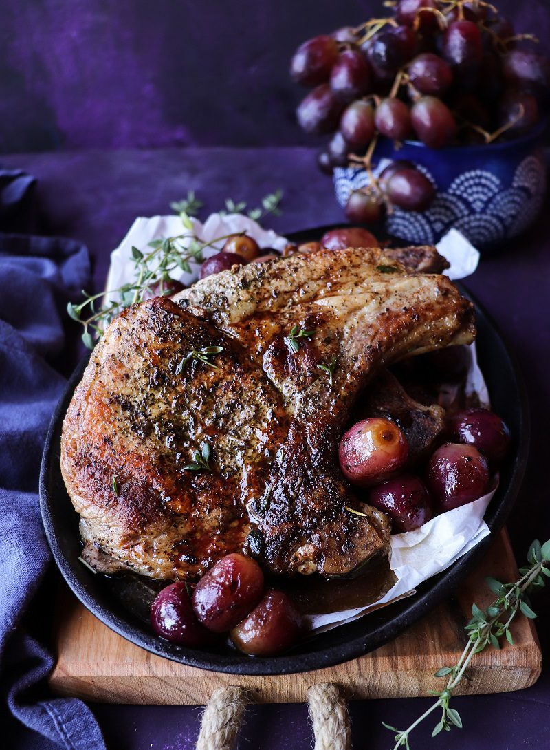 Pork Chops with Grapes