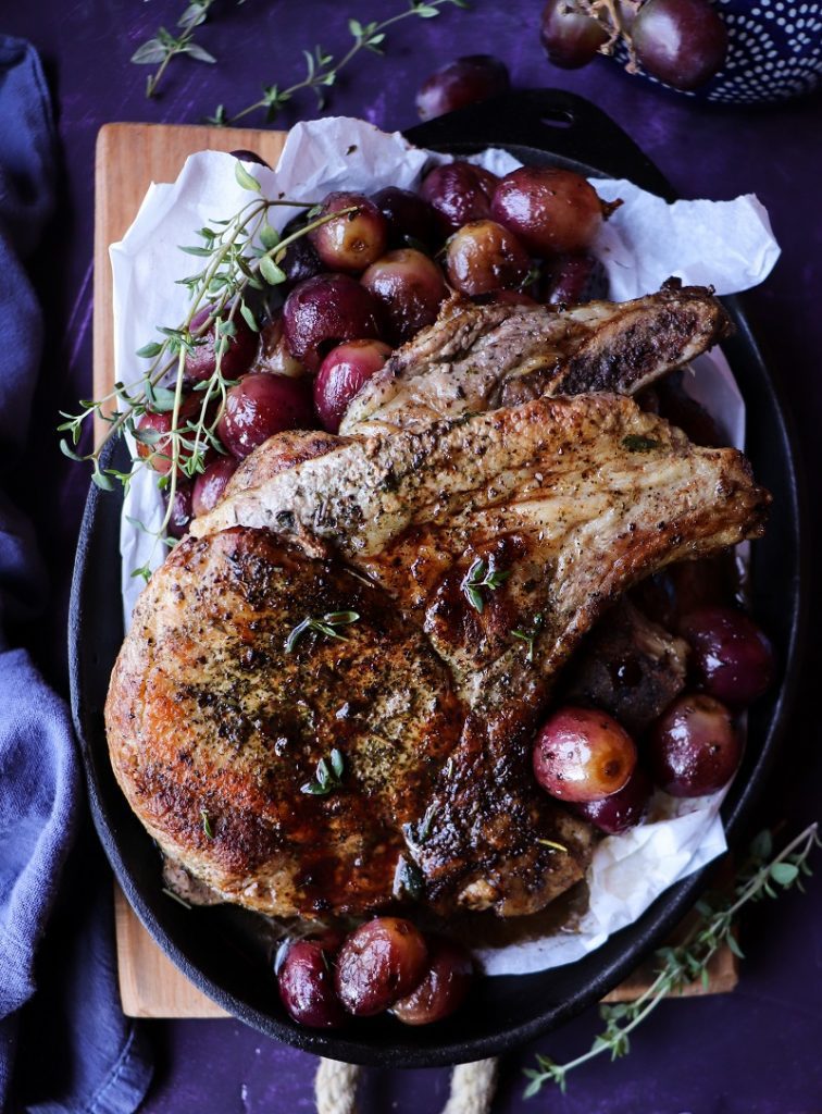 Pork Chops with Grapes