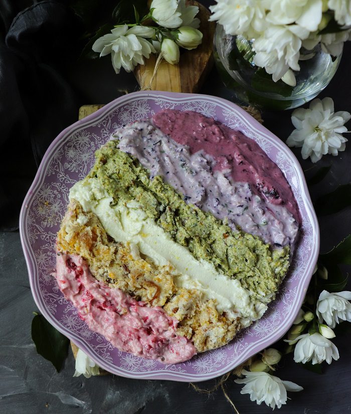 Rainbow Goat Cheese Spread