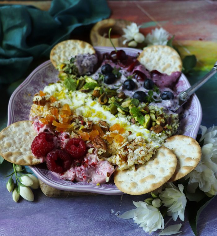 Rainbow Goat Cheese Spread