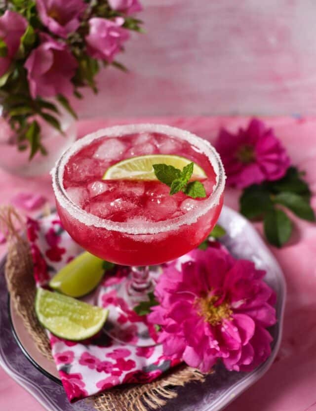 Rose Martini Cocktail (Dessert Cocktail with Rose Syrup)