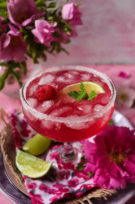 Rose Vermouth Cocktail with Lime