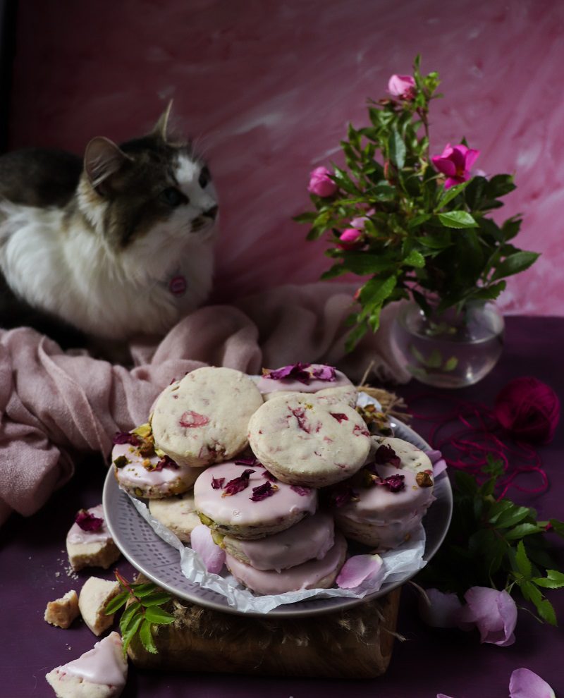 Rose Shortbread Cookies