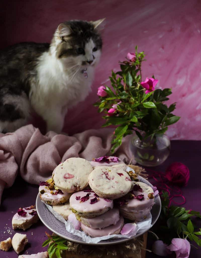 Rose Shortbread Cookies