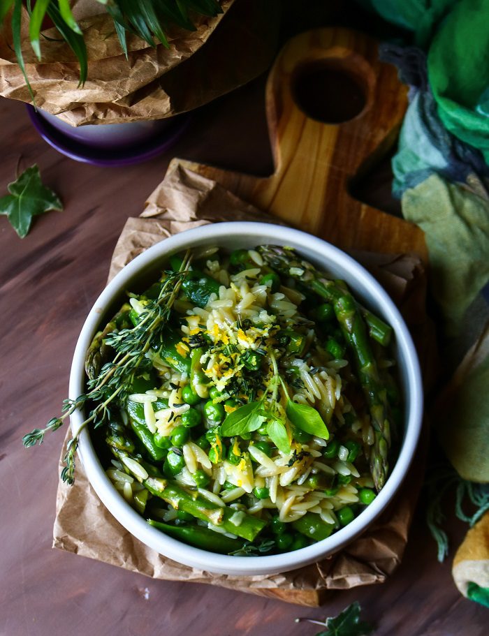 Spring Vegetable Orzo Risotto