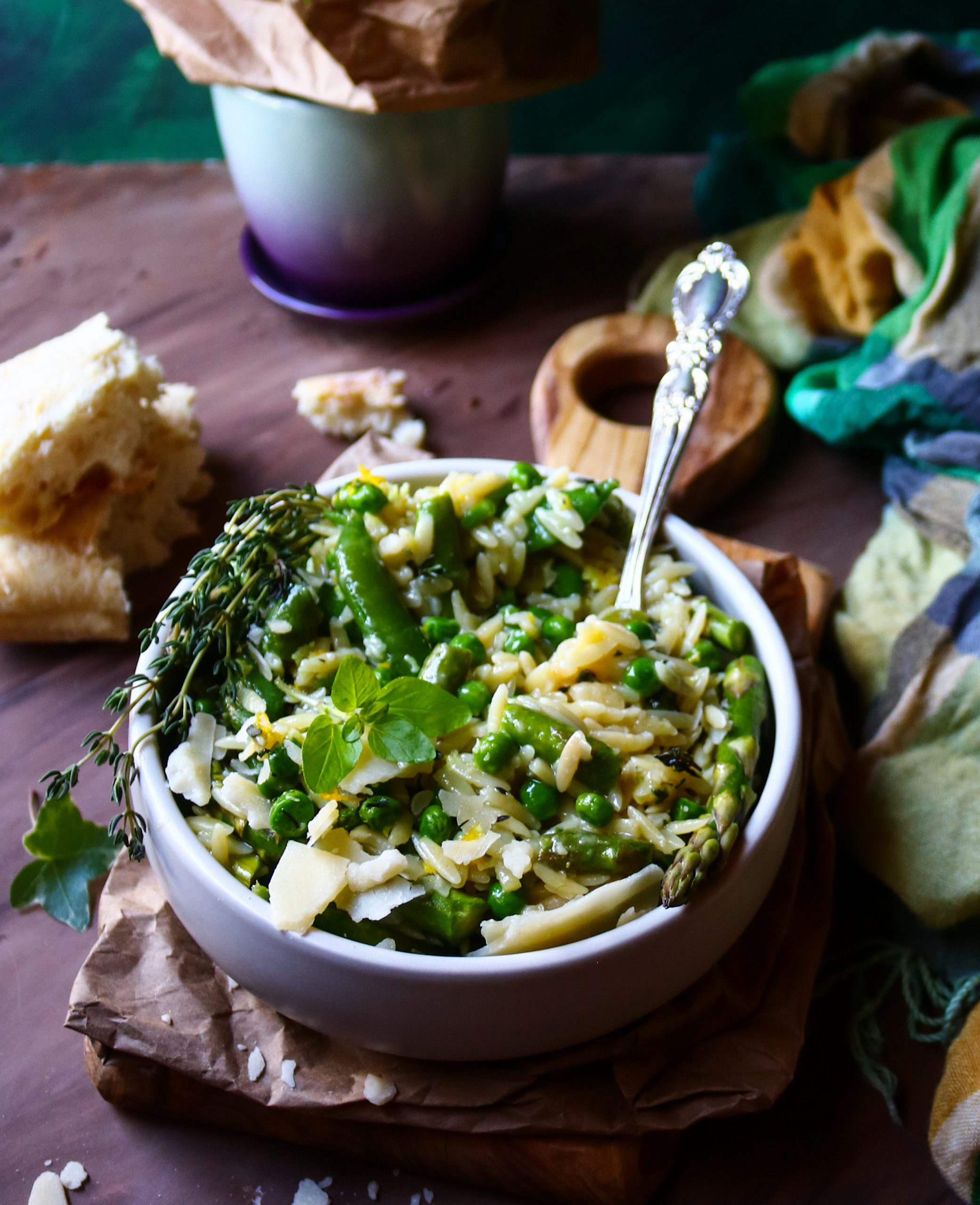 Spring Vegetable Orzo Risotto