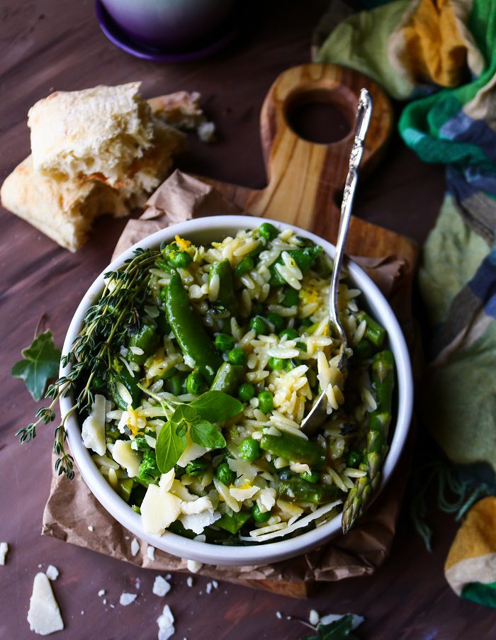 Spring Vegetable Orzo Risotto