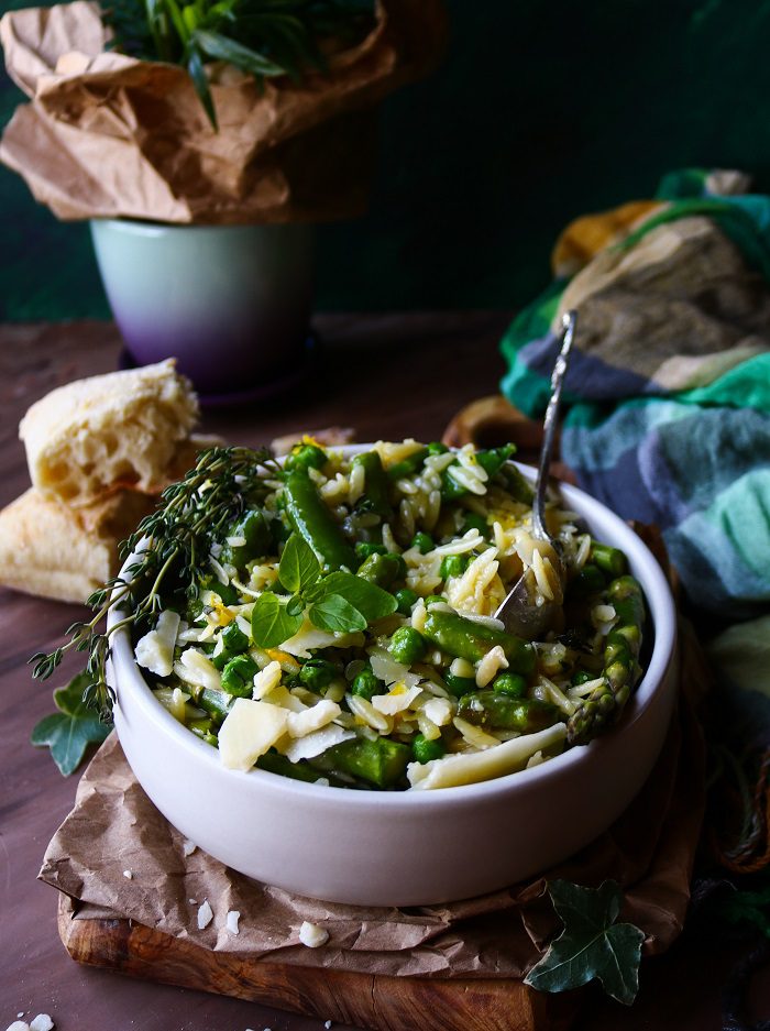 Spring Vegetable Orzo Risotto