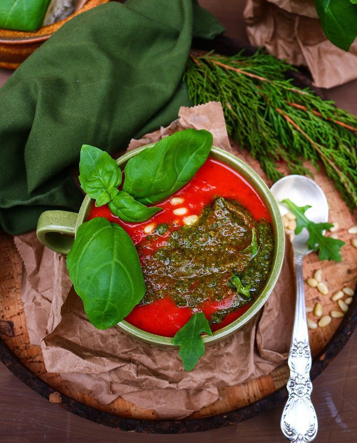 Tomato Pesto Soup
