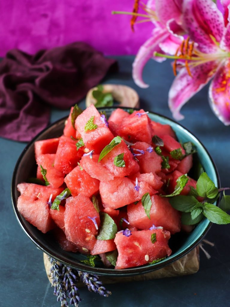 Watermelon Lavender Salad