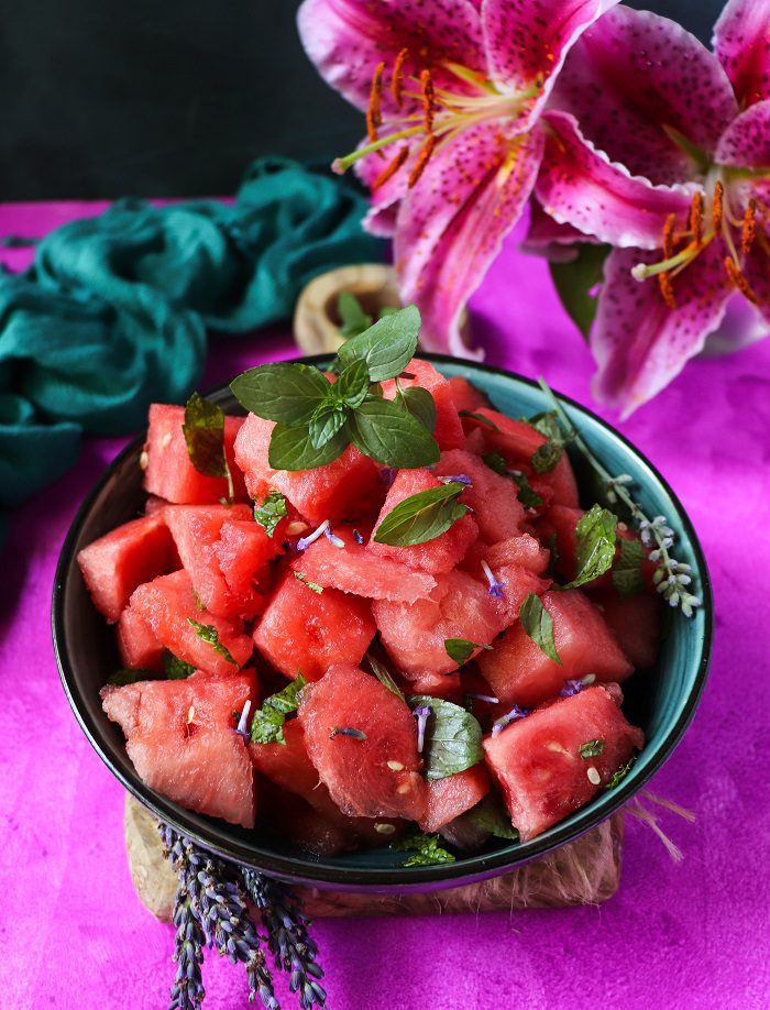 Watermelon Lavender Salad