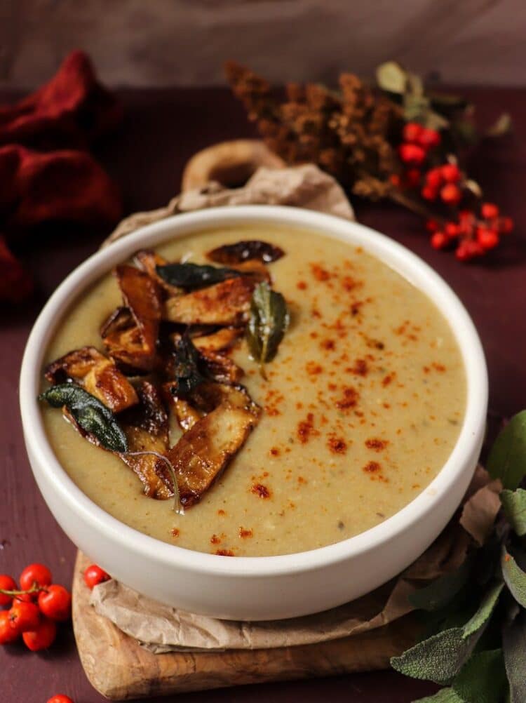 Porcini Mushroom Potato Soup (Creamy and hearty without cream)
