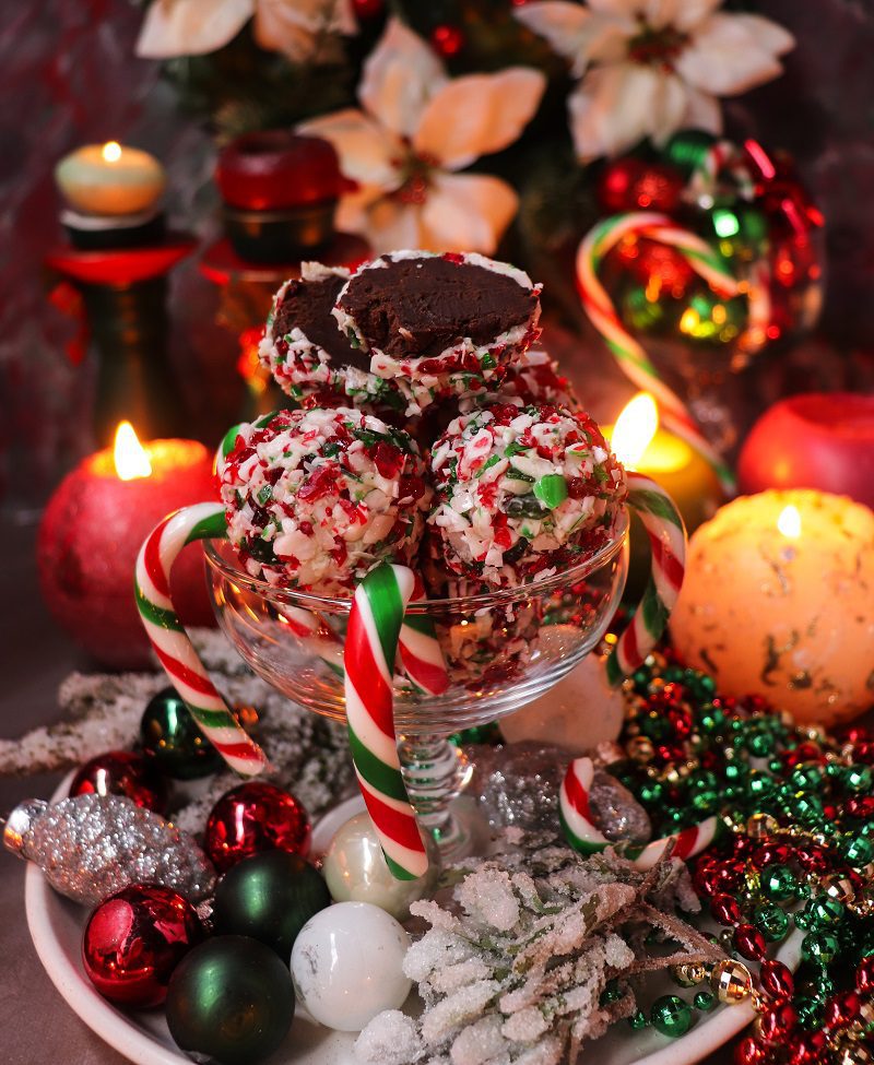Candy Cane Chocolate Truffles