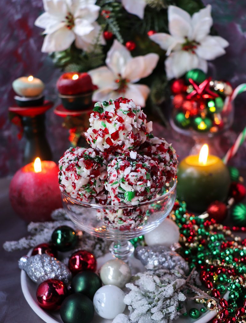 Candy Cane Chocolate Truffles