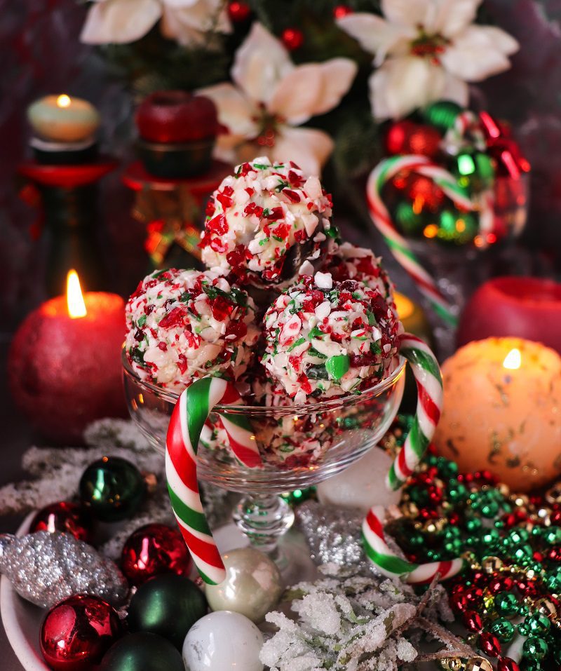 Candy Cane Chocolate Truffles