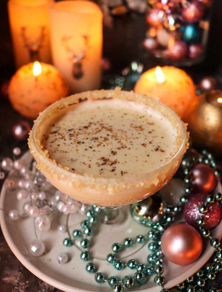 Festive White Chocolate Cocktail with Nutmeg and Vanilla