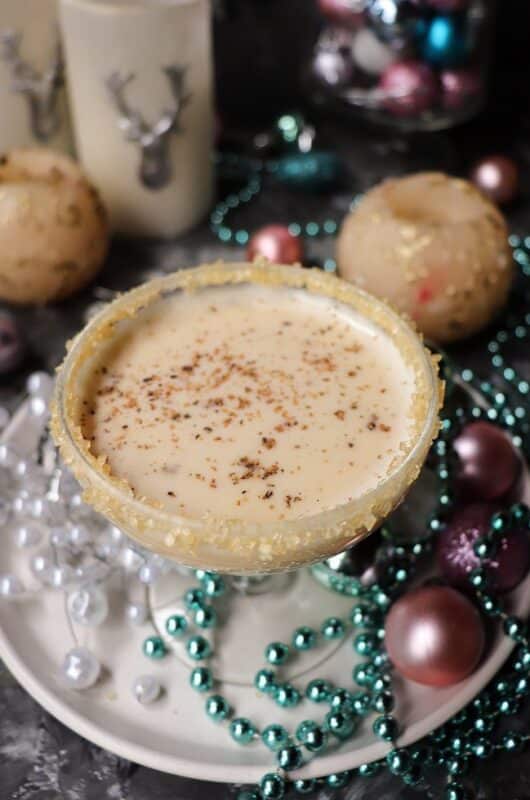 Festive White Chocolate Cocktail with Nutmeg and Vanilla