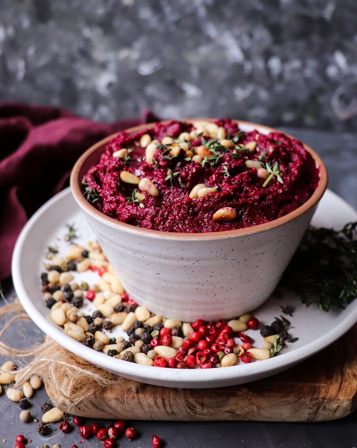 Beetroot Pine Nut Dip