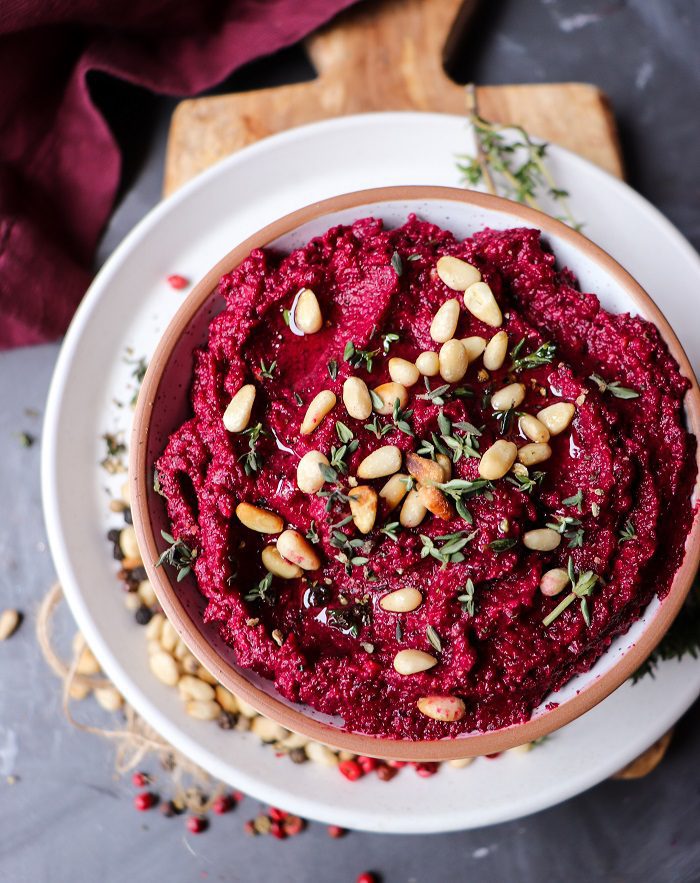 Beetroot Pine Nut Dip