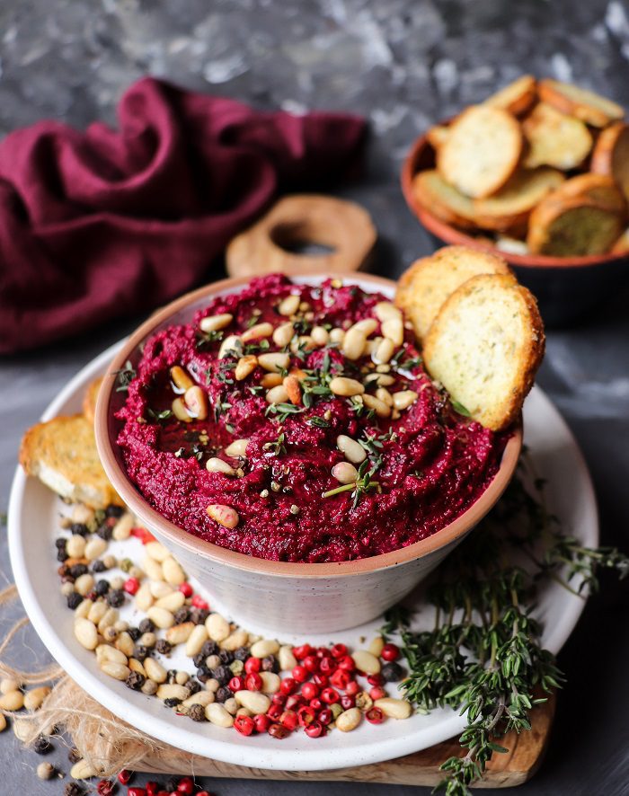 Beetroot Pine Nut Dip