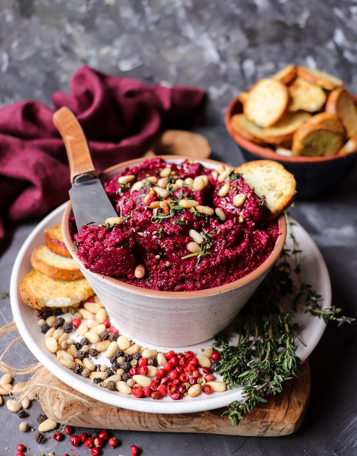 Beetroot Pine Nut Dip