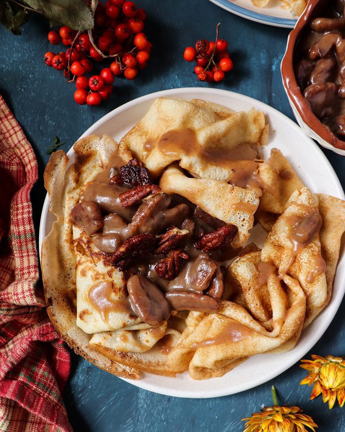 Candied Maple Pecan Crepes 