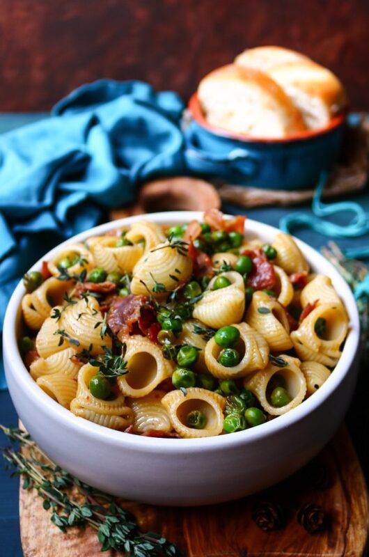 Green Pea Prosciutto Pasta