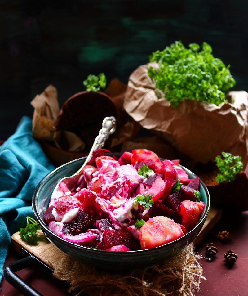Potato Beetroot Herring Salad