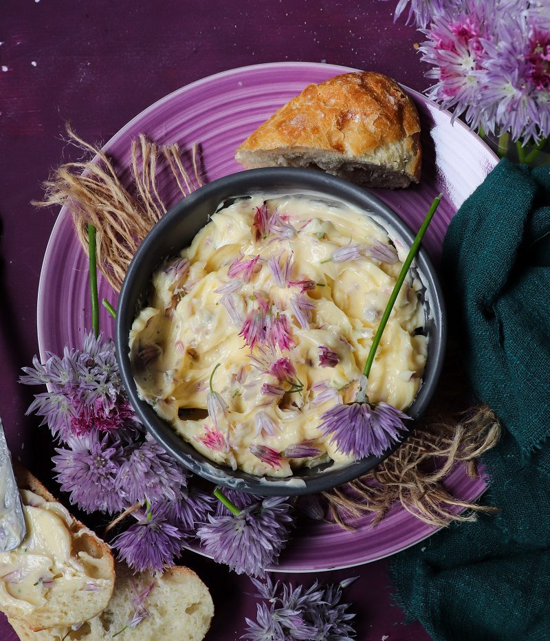 Compound Chive Blossom Butter