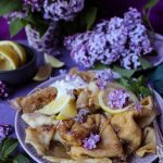 Crêpes with Lemon Lilac Sauce