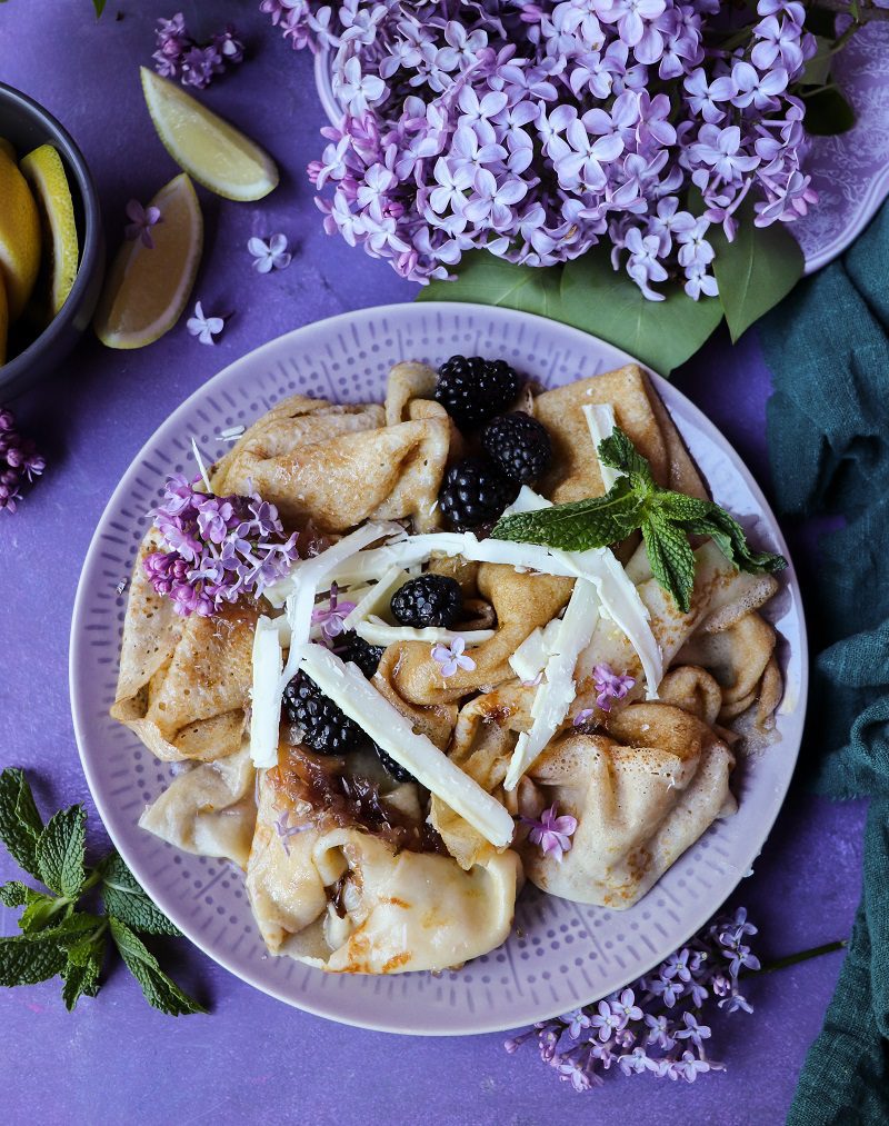 Crêpes with Lemon Lilac Sauce