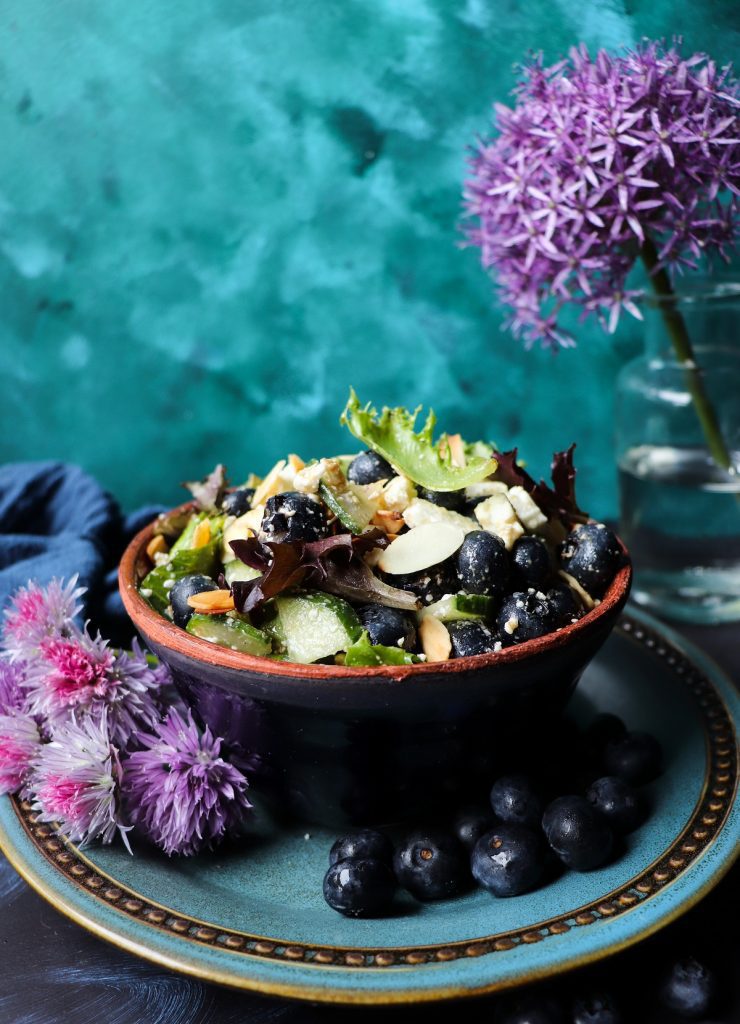Blueberry Almond Feta Salad