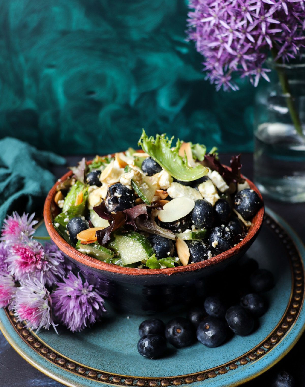 Blueberry Almond Feta Salad