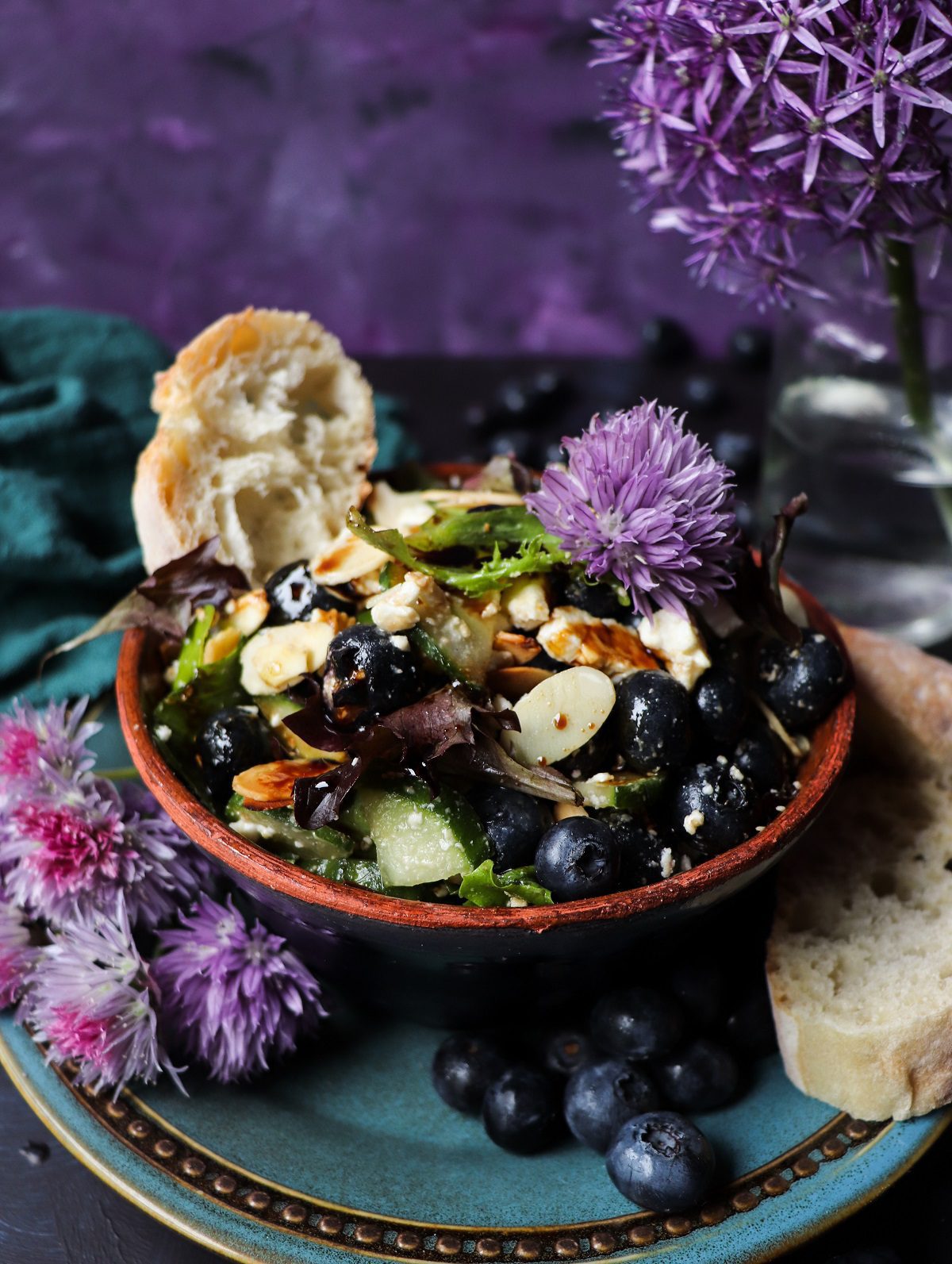 Blueberry Almond Feta Salad