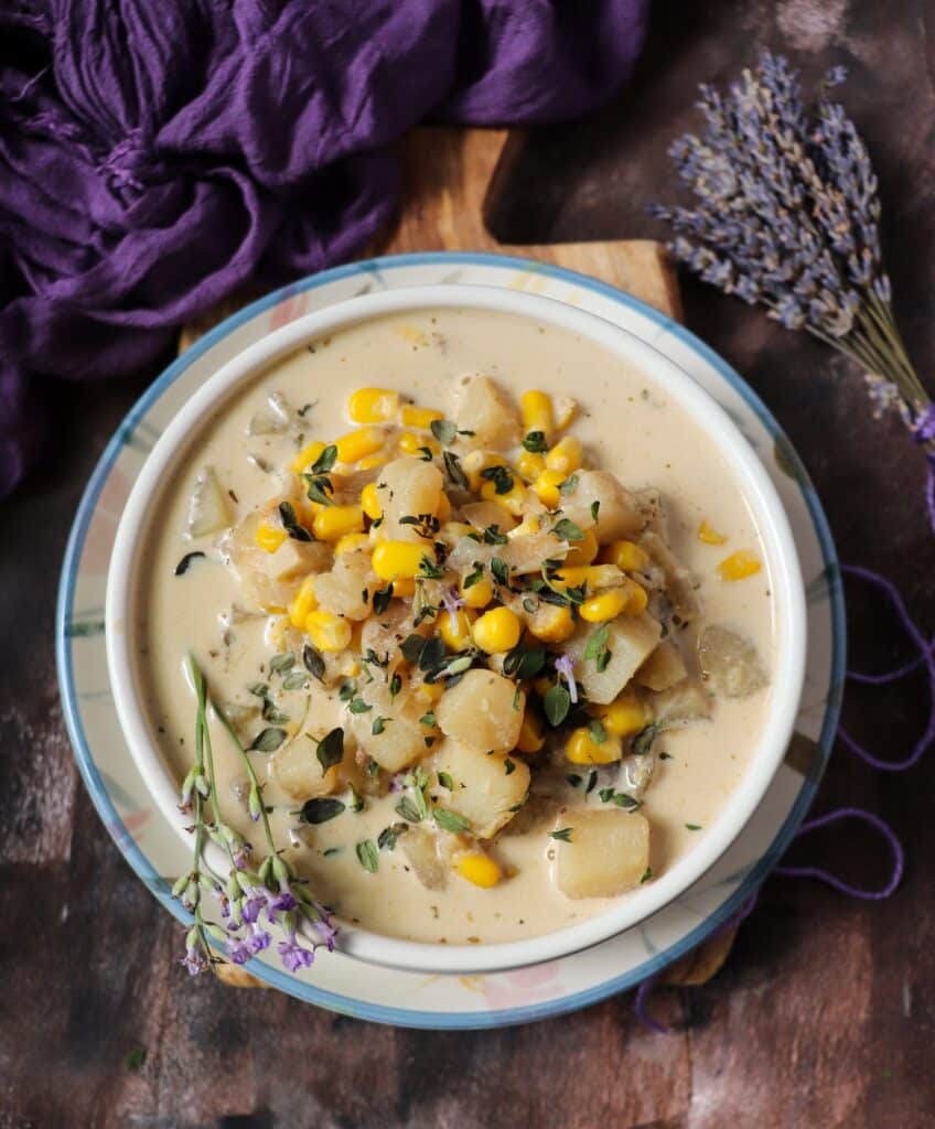 Corn Lavender Chowder