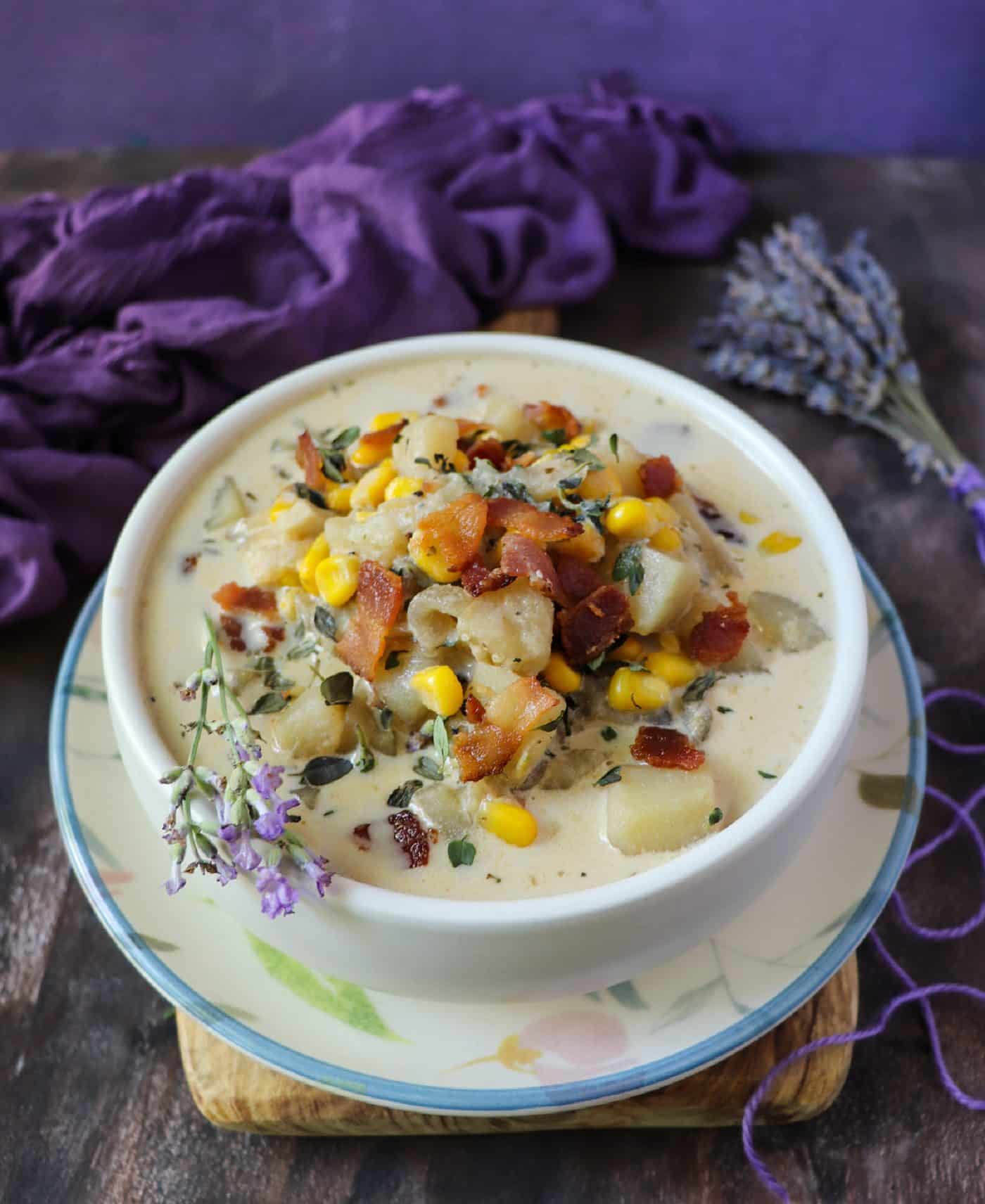 Corn Lavender Chowder