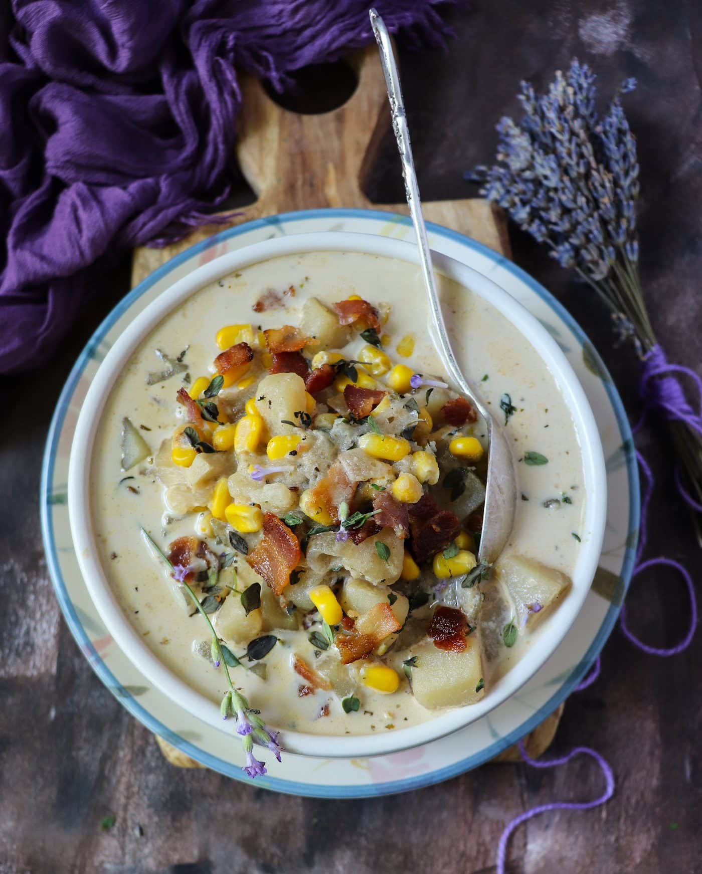 Corn Lavender Chowder